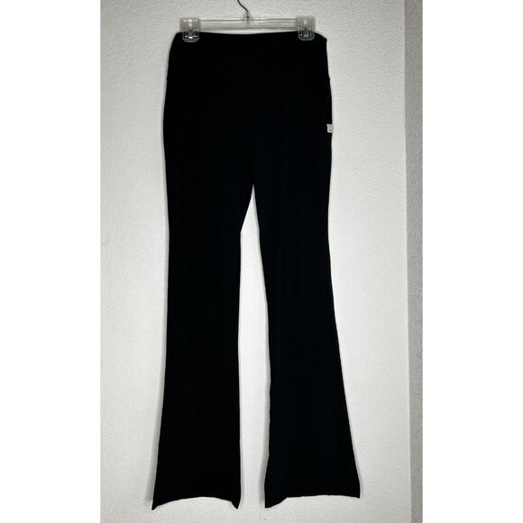 Vuori Pants Womens Medium Black Halo Slim Flare Yoga Recycled Polyester Stretch - Picture 1 of 12